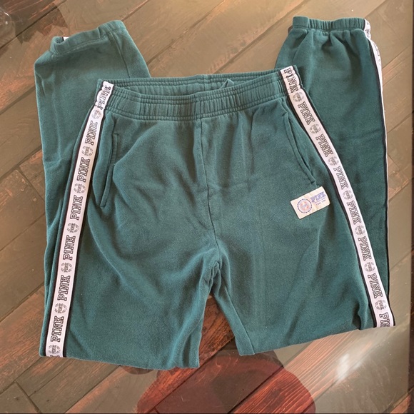 PINK Victoria's Secret Pants - VS Pink Campus Sweatpants - Hunter Green